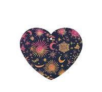 Phayah Ambientadores de coche en forma de corazón, 4 unidades, con patrón de constelación de estrellas, tabletas de aromaterapia automáticas, tarjeta perfumada para colgar, aroma a lavanda