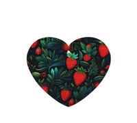 Phayah Ambientadores de coche en forma de corazón, 4 unidades, con patrón de fresa verde, tabletas de aromaterapia para colgar, tarjeta perfumada, aroma a lavanda