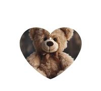 Phayah Ambientadores de coche en forma de corazón, 4 unidades, con patrón de oso de peluche sentado, tabletas de aromaterapia automáticas, tarjeta perfumada para colgar, aroma a lavanda