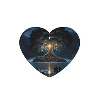 Phayah Ambientadores de coche en forma de corazón, 4 unidades, diseño de árbol antiguo de la sabiduría, tabletas de aromaterapia, tarjeta perfumada colgante, aroma a lavanda