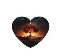 Phayah Ambientadores de coche en forma de corazón, 4 unidades, diseño de árbol antiguo en el cielo nocturno, tabletas de aromaterapia automáticas, tarjeta perfumada para colgar, aroma a lavanda