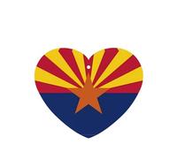 Phayah Ambientadores de coche en forma de corazón, 4 unidades, diseño de bandera de Arizona, tabletas de aromaterapia automáticas, tarjeta perfumada para colgar, aroma a lavanda