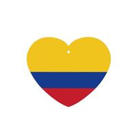Phayah Ambientadores de coche en forma de corazón, 4 unidades, diseño de bandera de Colombia, tabletas de aromaterapia automáticas, tarjeta perfumada para colgar, aroma a lavanda