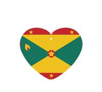 Phayah Ambientadores de coche en forma de corazón, 4 unidades, diseño de bandera de Granada, tabletas de aromaterapia automáticas, tarjeta perfumada para colgar, aroma a lavanda