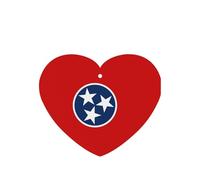 Phayah Ambientadores de coche en forma de corazón, 4 unidades, diseño de bandera del estado de Tennessee, tabletas de aromaterapia automáticas, tarjeta perfumada para colgar, aroma a lavanda