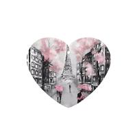 Phayah Ambientadores de coche en forma de corazón, 4 unidades, diseño de la Torre Eiffel de París, diseño floral rosa, tabletas de aromaterapia para colgar, tarjeta perfumada - aroma a lavanda