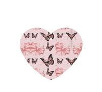 Phayah Ambientadores de coche en forma de corazón, 4 unidades, diseño de mariposa, color rosa, tabletas de aromaterapia para colgar, tarjeta perfumada, aroma a lavanda