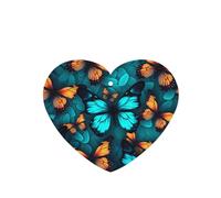 Phayah Ambientadores de coche en forma de corazón, 4 unidades, diseño de mariposa naranja y azul, tabletas de aromaterapia automáticas, tarjeta perfumada para colgar, aroma a lavanda