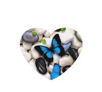 Phayah Ambientadores de coche en forma de corazón, 4 unidades, diseño de mariposa, pintura bordada, tabletas de aromaterapia, tarjeta perfumada colgante, aroma a lavanda
