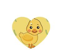 Phayah Ambientadores de coche en forma de corazón, 4 unidades, diseño de pato de dibujos animados, tabletas de aromaterapia, tarjeta perfumada colgante, aroma a lavanda