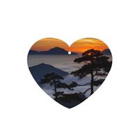 Phayah Ambientadores de coche en forma de corazón, 4 unidades, diseño de pino en la cima de la montaña, tabletas de aromaterapia automáticas, tarjeta perfumada para colgar, aroma a lavanda