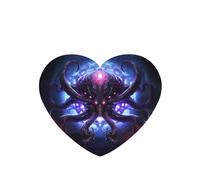 Phayah Ambientadores de coche en forma de corazón, 4 unidades, diseño de pulpo de mar profundo, con patrón de rey de pulpo automático, tarjeta perfumada para colgar, aroma a lavanda