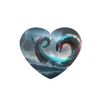 Phayah Ambientadores de coche en forma de corazón, 4 unidades, diseño de serpiente gigante en el mar, tabletas de aromaterapia automáticas, tarjeta perfumada para colgar, aroma a lavanda