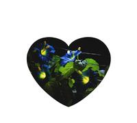 Phayah Ambientadores de coche en forma de corazón, 4 unidades, diseño de trompeta brillante, con patrón de flores, tabletas de aromaterapia automáticas, tarjeta perfumada para colgar, aroma a lavanda