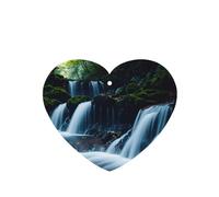 Phayah Ambientadores de coche en forma de corazón, 4 unidades, gran patrón de cascada, tabletas de aromaterapia para colgar, tarjeta perfumada - aroma a lavanda