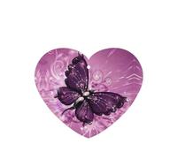 Phayah Ambientadores de coche en forma de corazón, 4 unidades, hermoso patrón de mariposa morada, tabletas de aromaterapia para colgar, tarjeta perfumada, aroma a lavanda