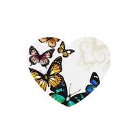 Phayah Ambientadores de coche en forma de corazón, 4 unidades, hermoso patrón de mariposa, tabletas de aromaterapia para colgar, tarjeta perfumada, aroma a lavanda