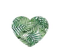 Phayah Ambientadores de coche en forma de corazón, 4 unidades, hojas de palmera tropical, patrón de acuarela, tabletas de aromaterapia automáticas, tarjeta perfumada para colgar, aroma a lavanda