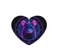 Phayah Ambientadores de coche en forma de corazón, 4 unidades, insignia con diseño de cabeza de ratón, tabletas de aromaterapia automáticas, tarjeta perfumada para colgar, aroma a lavanda