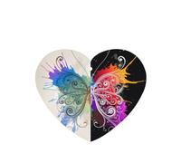 Phayah Ambientadores de coche en forma de corazón, 4 unidades, patrón de mariposa colorida, tabletas de aromaterapia para colgar, tarjeta perfumada, aroma a lavanda