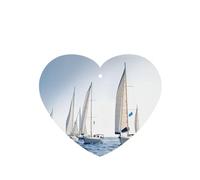 Phayah Ambientadores de coche en forma de corazón, 4 unidades, patrón de navegación oceánica, tabletas de aromaterapia para colgar, tarjeta perfumada - aroma a lavanda