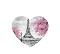 Phayah Ambientadores de coche en forma de corazón, 4 unidades, pintura al óleo, patrón de la Torre Eiffel de París, tabletas de aromaterapia automáticas, tarjeta perfumada colgante, aroma a lavanda