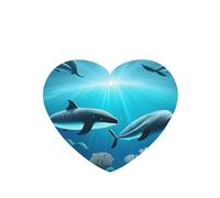 Phayah Ambientadores de coche en forma de corazón, 6 unidades, ballenas bajo el mar, patrón de aromaterapia automática, tarjeta perfumada para colgar, aroma a lavanda