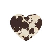 Phayah Ambientadores de coche en forma de corazón, 6 unidades, con estampado de piel de vaca, tabletas de aromaterapia, tarjeta perfumada para colgar, aroma a lavanda que elimina el olor