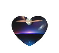 Phayah Ambientadores de coche en forma de corazón, 6 unidades, con patrón cósmico de Saturno, tabletas de aromaterapia automáticas, tarjeta perfumada para colgar, aroma a lavanda