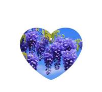 Phayah Ambientadores de coche en forma de corazón, 6 unidades, con patrón de azucenas moradas, tabletas de aromaterapia automáticas, tarjeta perfumada para colgar, aroma a lavanda