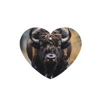 Phayah Ambientadores de coche en forma de corazón, 6 unidades, con patrón de bisonte norteamericano, tabletas de aromaterapia automáticas, tarjeta perfumada para colgar, aroma a lavanda