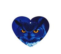 Phayah Ambientadores de coche en forma de corazón, 6 unidades, con patrón de búho azul, tarjetas aromáticas para colgar, aroma a lavanda que elimina el olor