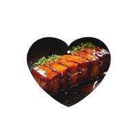 Phayah Ambientadores de coche en forma de corazón, 6 unidades, con patrón de carne frita a fuego lento, tabletas de aromaterapia, tarjeta perfumada colgante, aroma de lavanda que elimina el olor