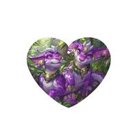 Phayah Ambientadores de coche en forma de corazón, 6 unidades, con patrón de chinchilla morada, tabletas de aromaterapia, tarjeta perfumada colgante, aroma a lavanda