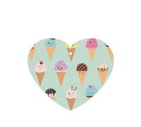 Phayah Ambientadores de coche en forma de corazón, 6 unidades, con patrón de conos de helado, tabletas de aromaterapia, tarjeta perfumada para colgar, aroma a lavanda que elimina el olor