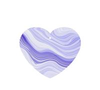 Phayah Ambientadores de coche en forma de corazón, 6 unidades, con patrón de ondas azules y moradas, tarjetas aromáticas para colgar, aroma a lavanda