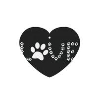 Phayah Ambientadores de coche en forma de corazón, 6 unidades, con patrón de pata de perro, tarjetas aromáticas para colgar, aroma a lavanda que elimina el olor