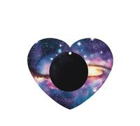 Phayah Ambientadores de coche en forma de corazón, 6 unidades, con patrón de planeta negro, tarjetas aromáticas para colgar, aroma a lavanda