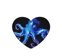 Phayah Ambientadores de coche en forma de corazón, 6 unidades, con patrón de pulpo azul, tabletas de aromaterapia para colgar, tarjeta perfumada, aroma a lavanda