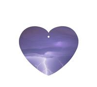 Phayah Ambientadores de coche en forma de corazón, 6 unidades, con patrón de tormenta de relámpago, tabletas de aromaterapia automáticas, tarjeta perfumada para colgar, aroma a lavanda