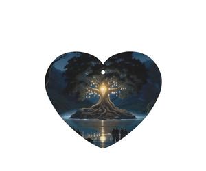 Phayah Ambientadores de coche en forma de corazón, 6 unidades, diseño de árbol antiguo de la sabiduría, tabletas de aromaterapia, tarjeta perfumada colgante, aroma a lavanda