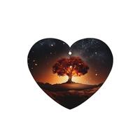 Phayah Ambientadores de coche en forma de corazón, 6 unidades, diseño de árbol antiguo en el cielo nocturno, tabletas de aromaterapia automáticas, tarjeta perfumada para colgar, aroma a lavanda