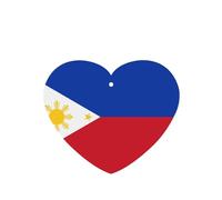 Phayah Ambientadores de coche en forma de corazón, 6 unidades, diseño de bandera de Filipinas, tabletas de aromaterapia automáticas, tarjeta perfumada para colgar, aroma a lavanda