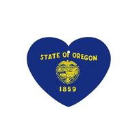 Phayah Ambientadores de coche en forma de corazón, 6 unidades, diseño de bandera del estado de Oregón, tabletas de aromaterapia automáticas, tarjeta perfumada para colgar, aroma a lavanda