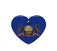 Phayah Ambientadores de coche en forma de corazón, 6 unidades, diseño de bandera del estado de Pensilvania, tabletas de aromaterapia, tarjeta perfumada colgante, aroma a lavanda