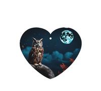 Phayah Ambientadores de coche en forma de corazón, 6 unidades, diseño de búho oscuro, tabletas de aromaterapia, tarjeta perfumada colgante, aroma de lavanda que elimina el olor
