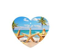 Phayah Ambientadores de coche en forma de corazón, 6 unidades, diseño de estrella de mar de playa, tabletas de aromaterapia automáticas, tarjeta perfumada para colgar, aroma a lavanda