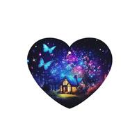 Phayah Ambientadores de coche en forma de corazón, 6 unidades, diseño de mariposa de bosque brillante, tabletas de aromaterapia automáticas, tarjeta perfumada para colgar, aroma a lavanda