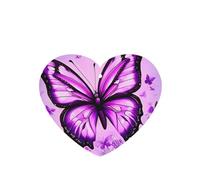 Phayah Ambientadores de coche en forma de corazón, 6 unidades, diseño de mariposa morada, tabletas de aromaterapia para colgar, tarjeta perfumada - aroma a lavanda
