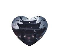 Phayah Ambientadores de coche en forma de corazón, 6 unidades, diseño de murciélagos volando al atardecer, tabletas de aromaterapia automáticas, tarjeta perfumada para colgar, aroma a lavanda